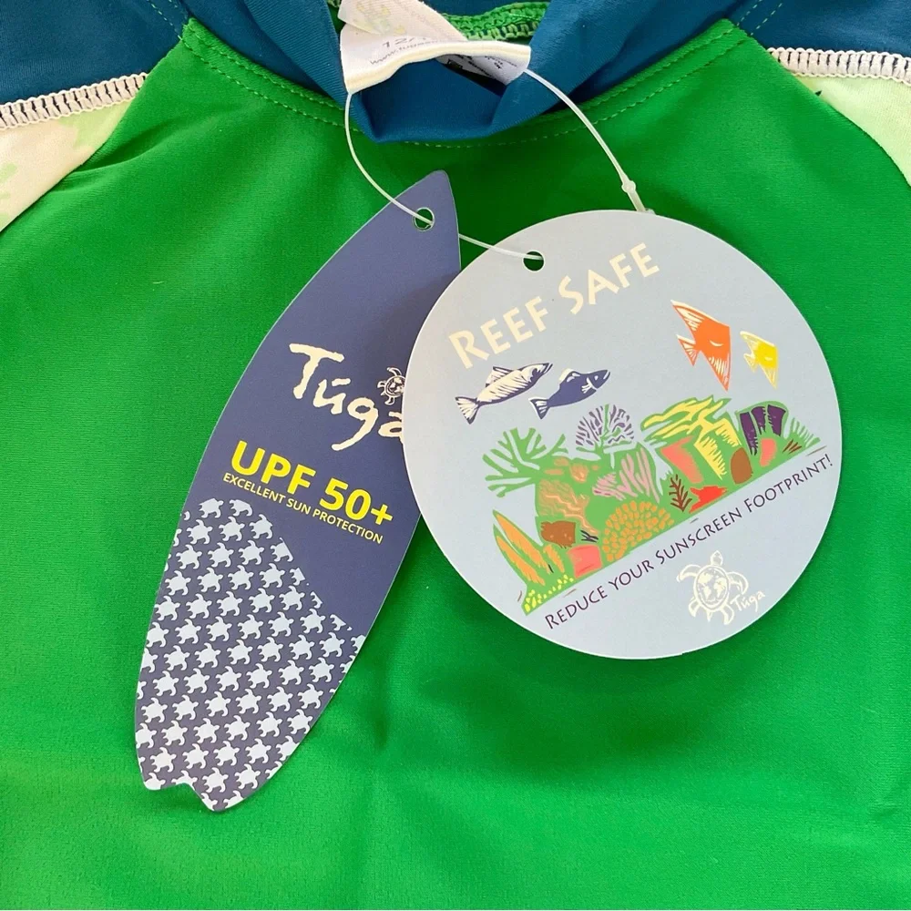 NWT Tuga Breaker Short Sleeve Rash Guard Sharks UPF 50+ Boys: 6-12M, 12-18M